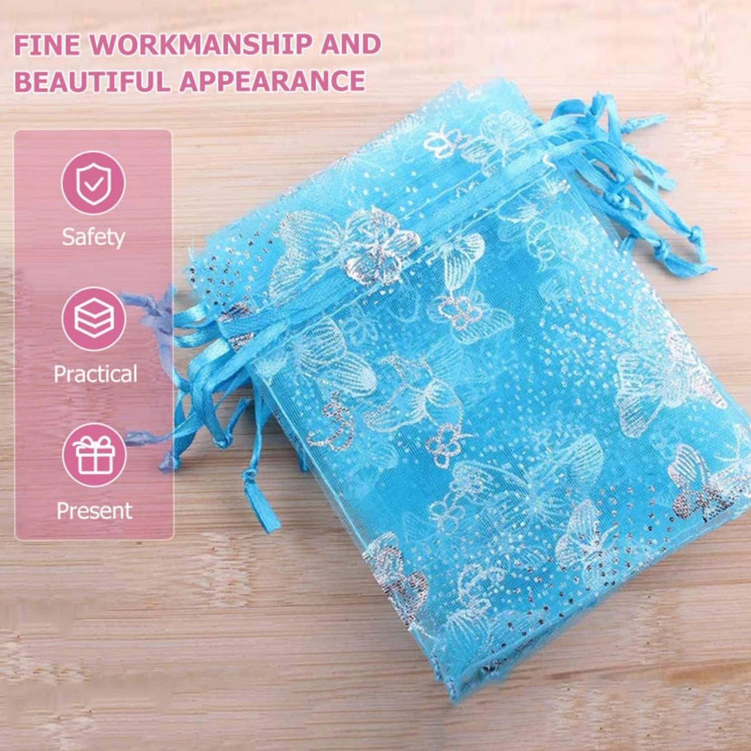 Organza Return Gift Bags Small Mesh Bags Drawstring Gift Bags Christmas Drawstring Organza Gift Bags, Wedding Party Festival Gift Bags, Jewellery Packing Pouch Dry Fruit Pouch 10×12 Cm (100 Pcs Set) Organza Return Gift Bags Small Mesh Bags Drawstring Gift Bags Christmas Drawstring Organza Gift Bags, Wedding Party Festival Gift Bags, Jewellery Packing Pouch Dry Fruit Pouch 10×12 Cm (100 Pcs Set)